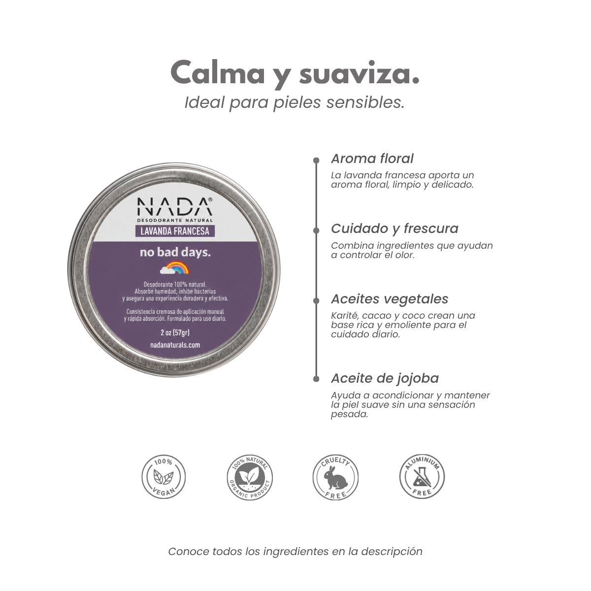 Desodorante natural - Tarro Lavanda Francesa