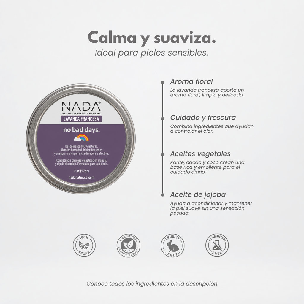 Desodorante natural - Tarro Lavanda Francesa