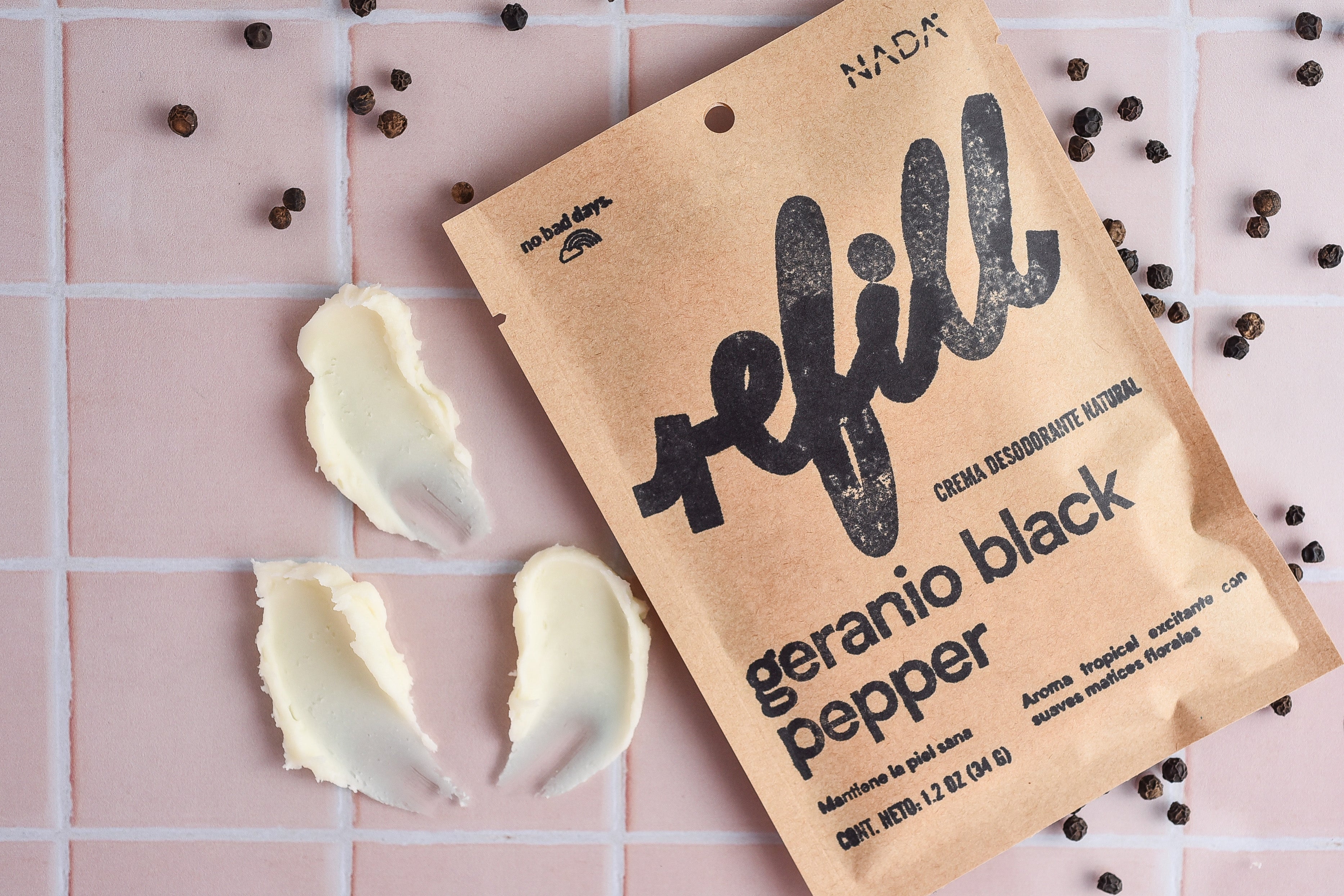 Refill desodorante natural - Geranio Black Pepper
