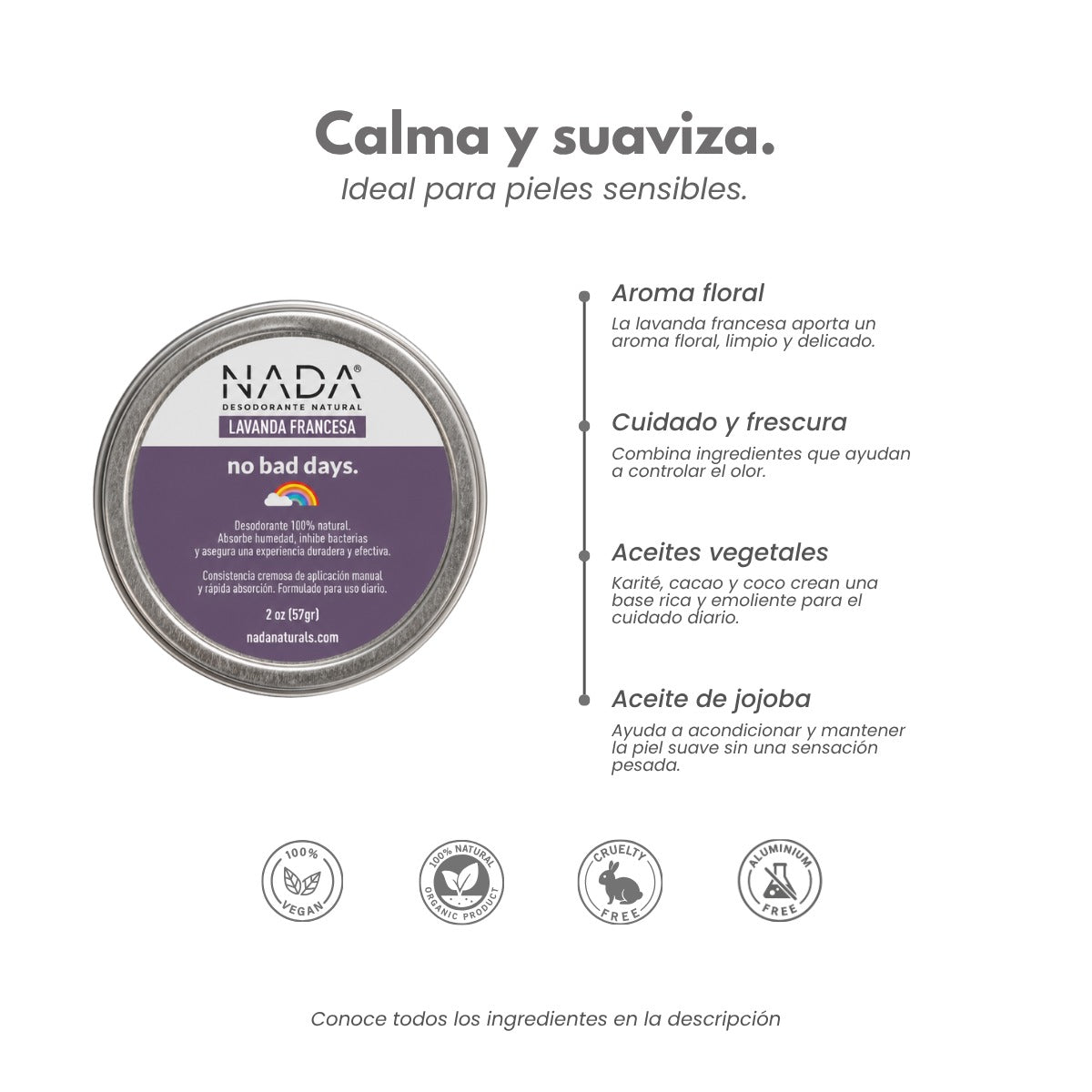 Desodorante natural - Tarro Lavanda Francesa